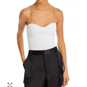 Bloomingdale’s Lucy Paris Carrie Ribbed Chain Strap Tank